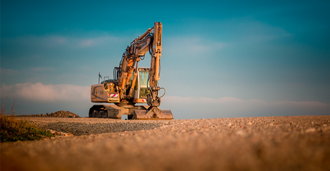Photo of a crane.